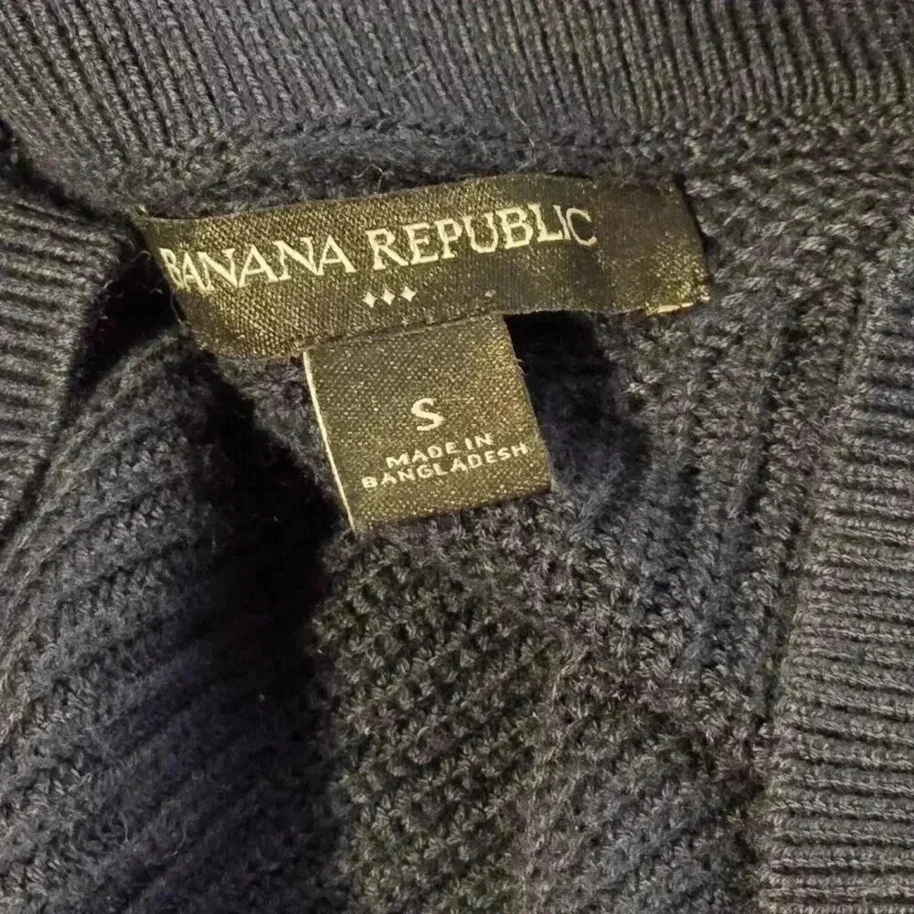 Banana Republic Women's Luxe Yarn Boyfriend Cardigan Dark Navy Blue Size Small - Picture 6 of 9